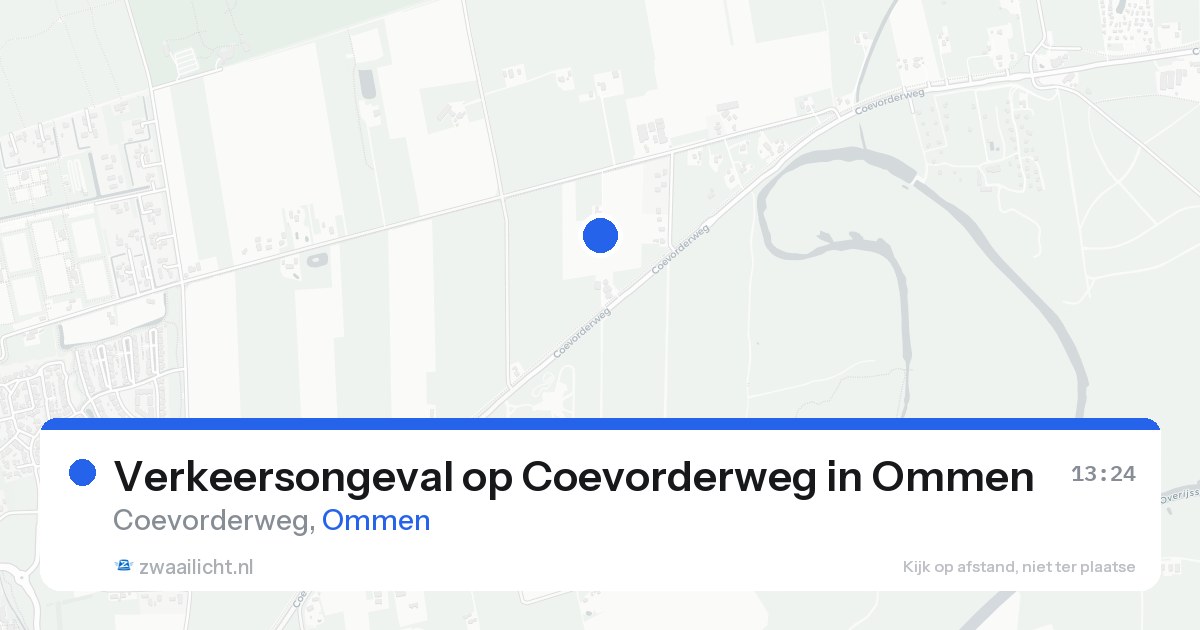 Verkeersongeval op Coevorderweg in Ommen — 17 aug 2026