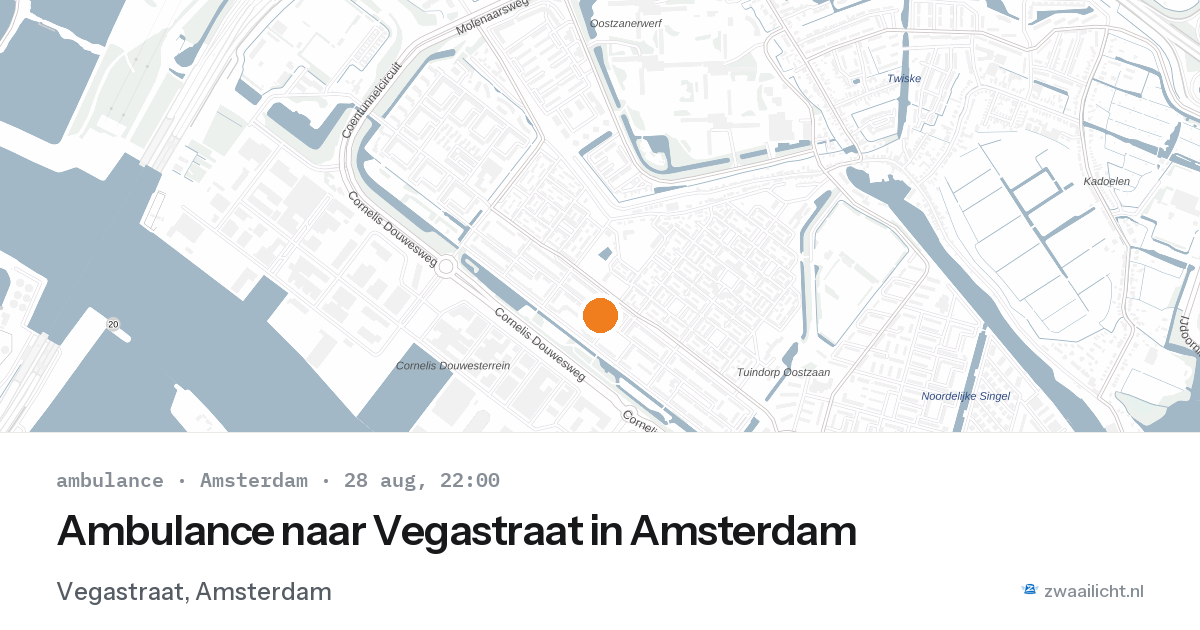 Ambulance naar Vegastraat in Amsterdam — 28 aug 2026