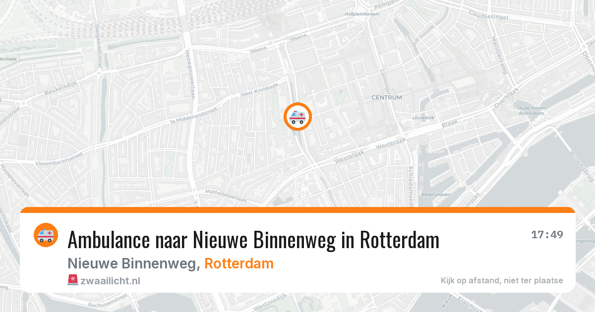Ambulance naar Nieuwe Binnenweg in Rotterdam — 8 feb 2026