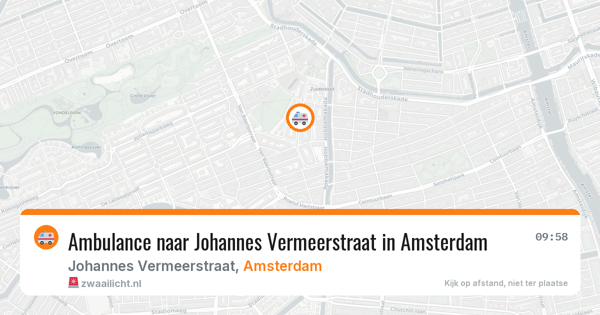 Ambulance naar Johannes Vermeerstraat in Amsterdam — 26 jul 2026