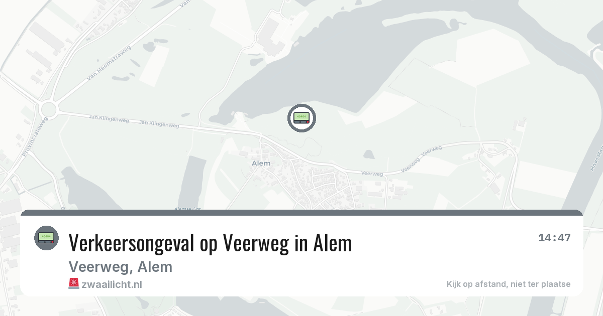 Verkeersongeval op Veerweg in Alem — 19 jun 2026