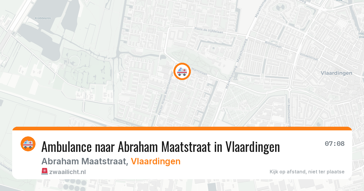Ambulance naar Abraham Maatstraat in Vlaardingen — 26 mei 2026