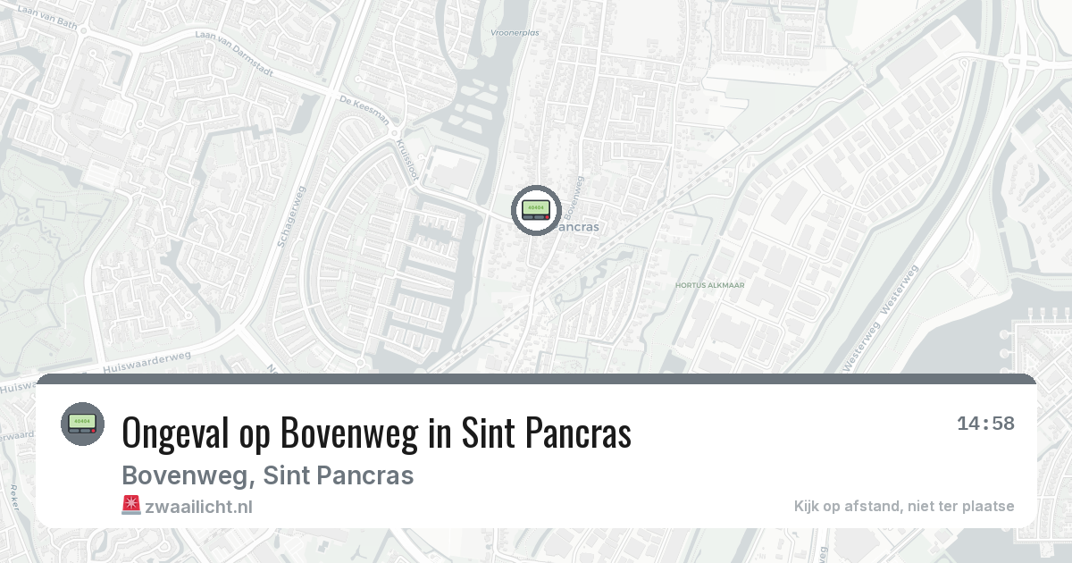 Ongeval op Bovenweg in Sint Pancras — 1 feb 2026