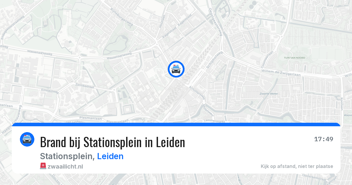 Brand bij Stationsplein in Leiden — 19 mrt 2026