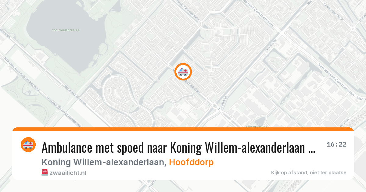 Ambulance met spoed naar Koning Willem-alexanderlaan in Hoofddorp — 5 mei 2026