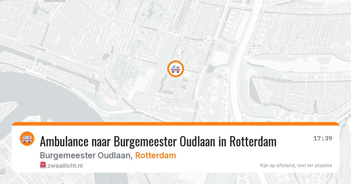 Ambulance naar Burgemeester Oudlaan in Rotterdam — 29 jun 2026