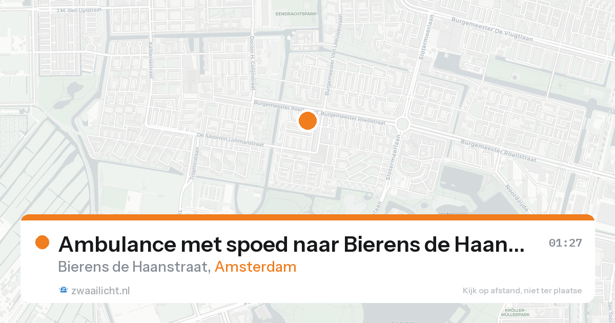 Ambulance met spoed naar Bierens de Haanstraat in Amsterdam — 22 aug 2026