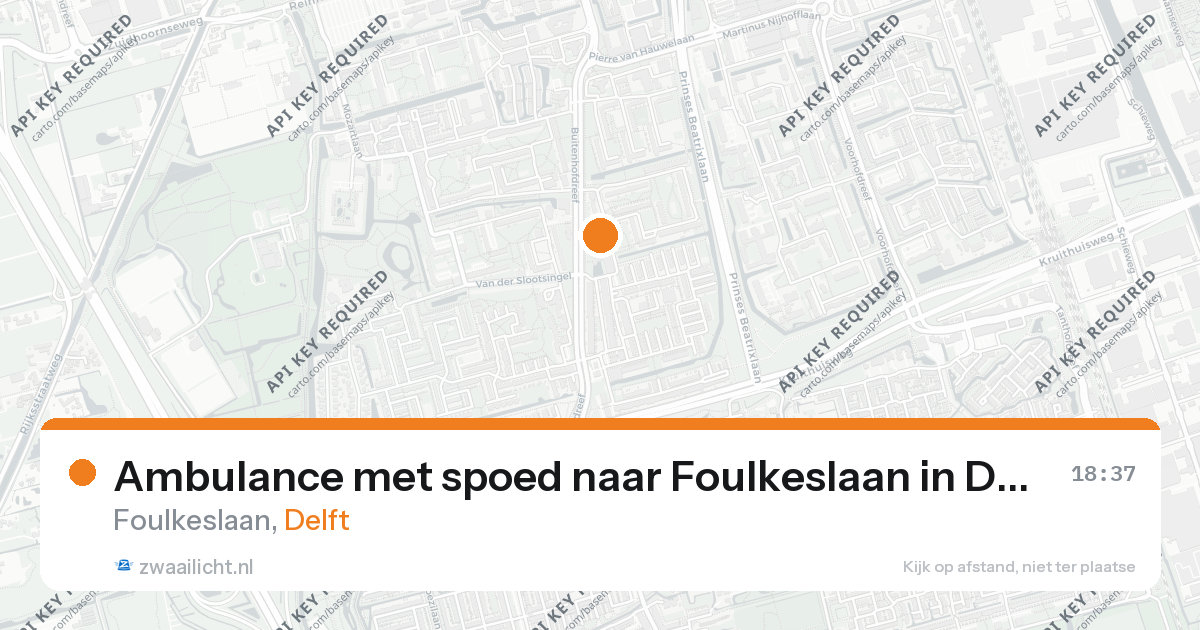 Ambulance met spoed naar Foulkeslaan in Delft — 31 mei 2026