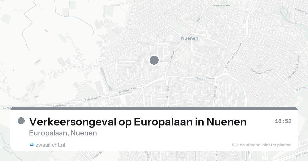 Verkeersongeval op Europalaan in Nuenen — 31 jan 2026