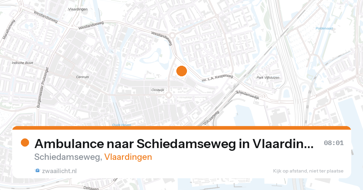 Ambulance naar Schiedamseweg in Vlaardingen — 27 aug 2026