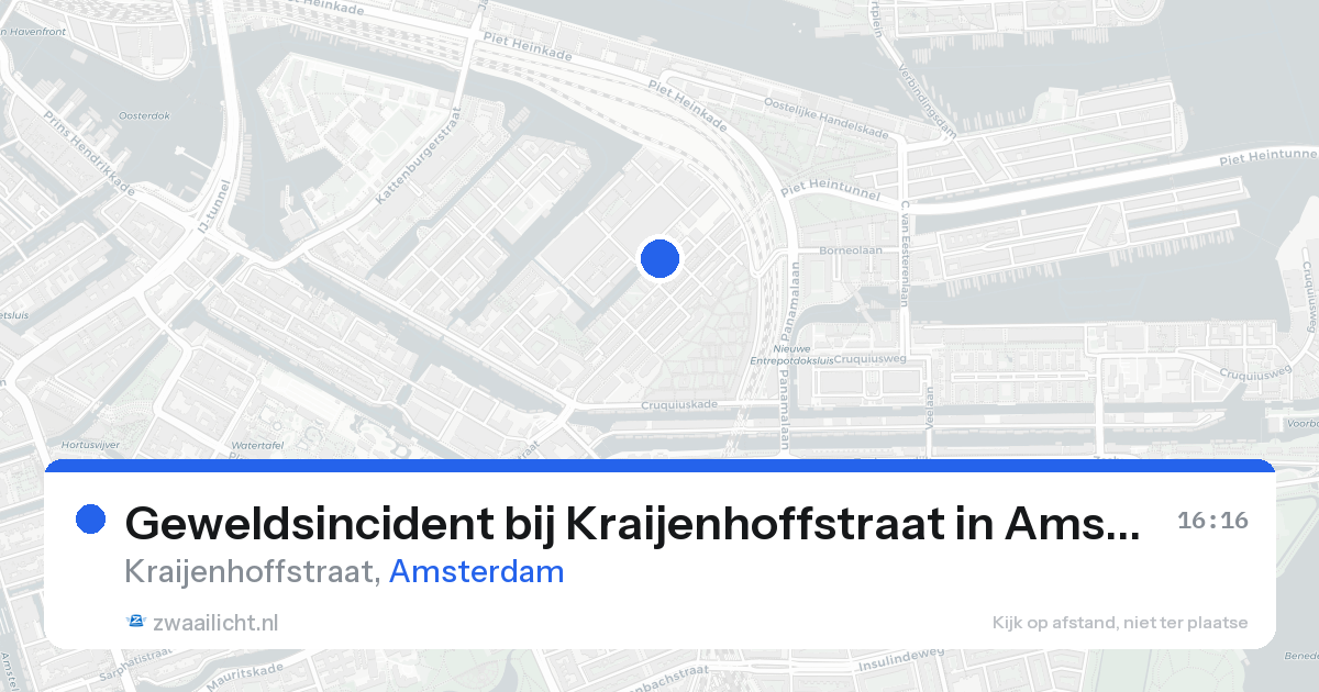 Geweldsincident bij Kraijenhoffstraat in Amsterdam — 18 aug 2026
