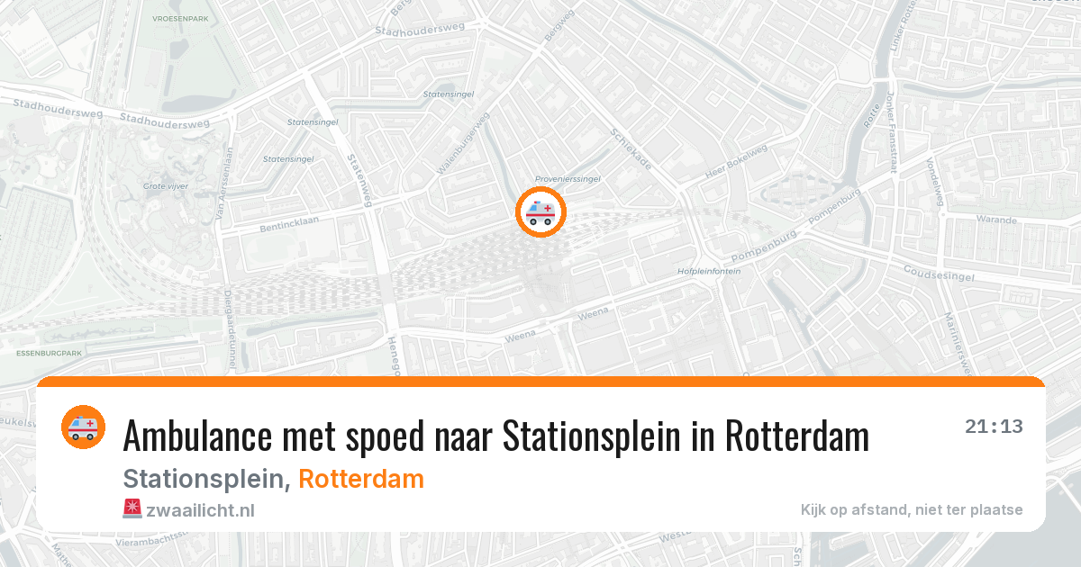 Ambulance met spoed naar Stationsplein in Rotterdam — 5 jun 2026