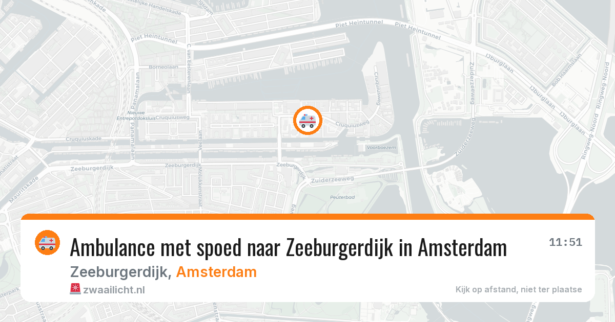 Ambulance met spoed naar Zeeburgerdijk in Amsterdam — 8 feb 2026