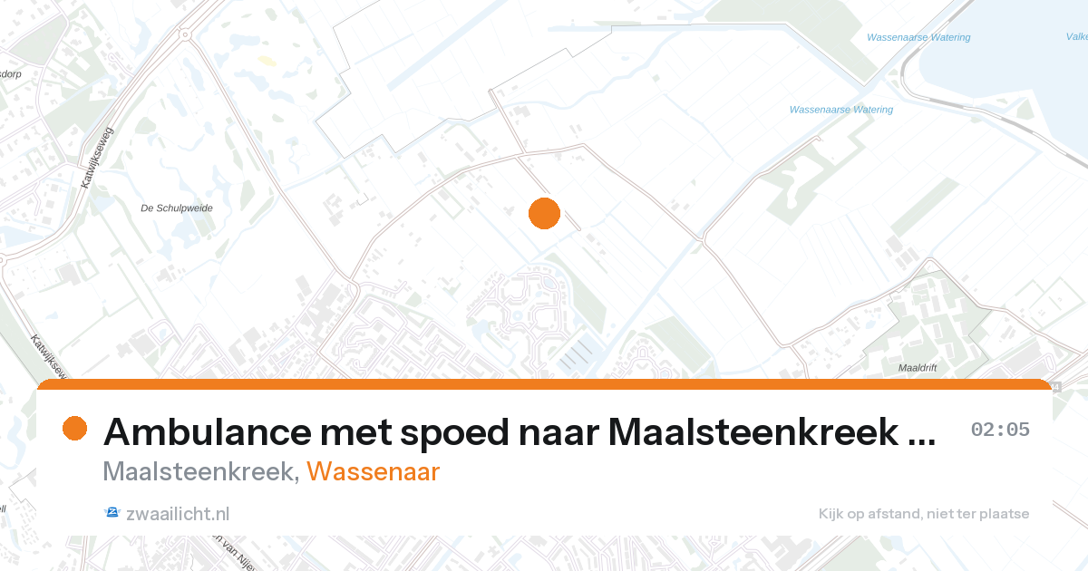 Ambulance met spoed naar Maalsteenkreek in Wassenaar — 27 aug 2026