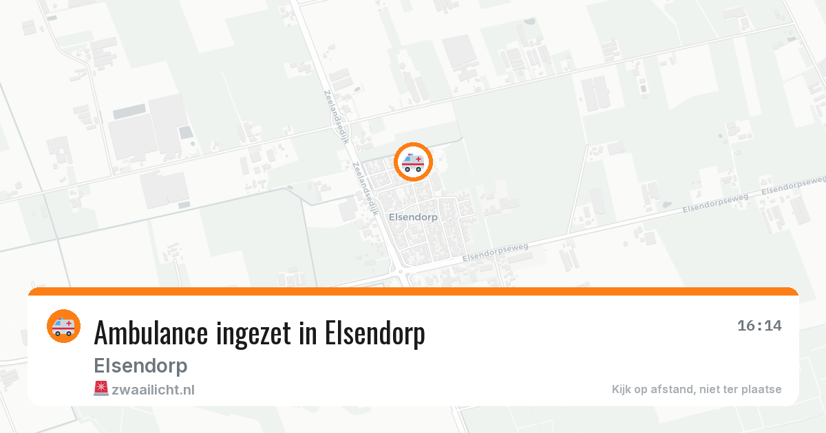 Ambulance ingezet in Elsendorp — 4 aug 2026