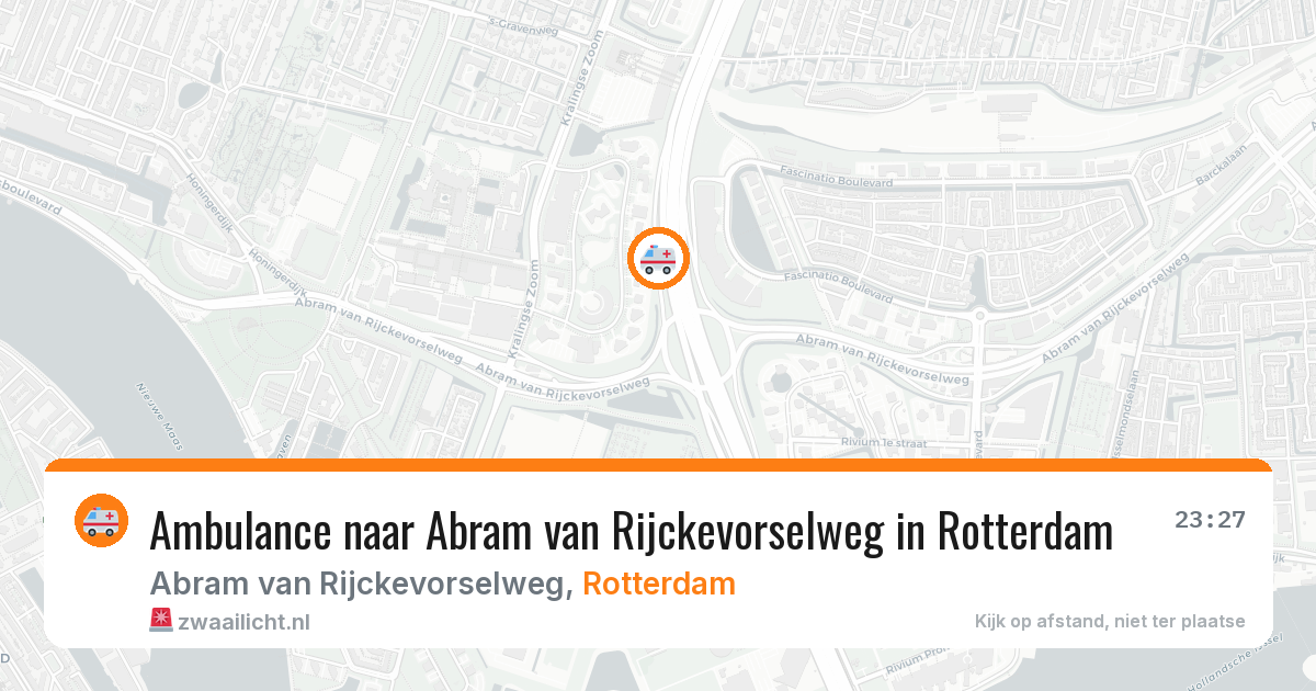 Ambulance naar Abram van Rijckevorselweg in Rotterdam — 14 apr 2026