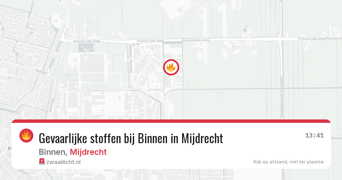 Gevaarlijke stoffen bij Binnen in Mijdrecht — 28 jul 2026