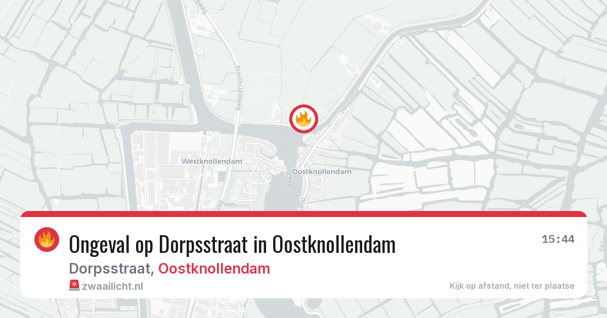 Ongeval op Dorpsstraat in Oostknollendam — 1 mei 2026