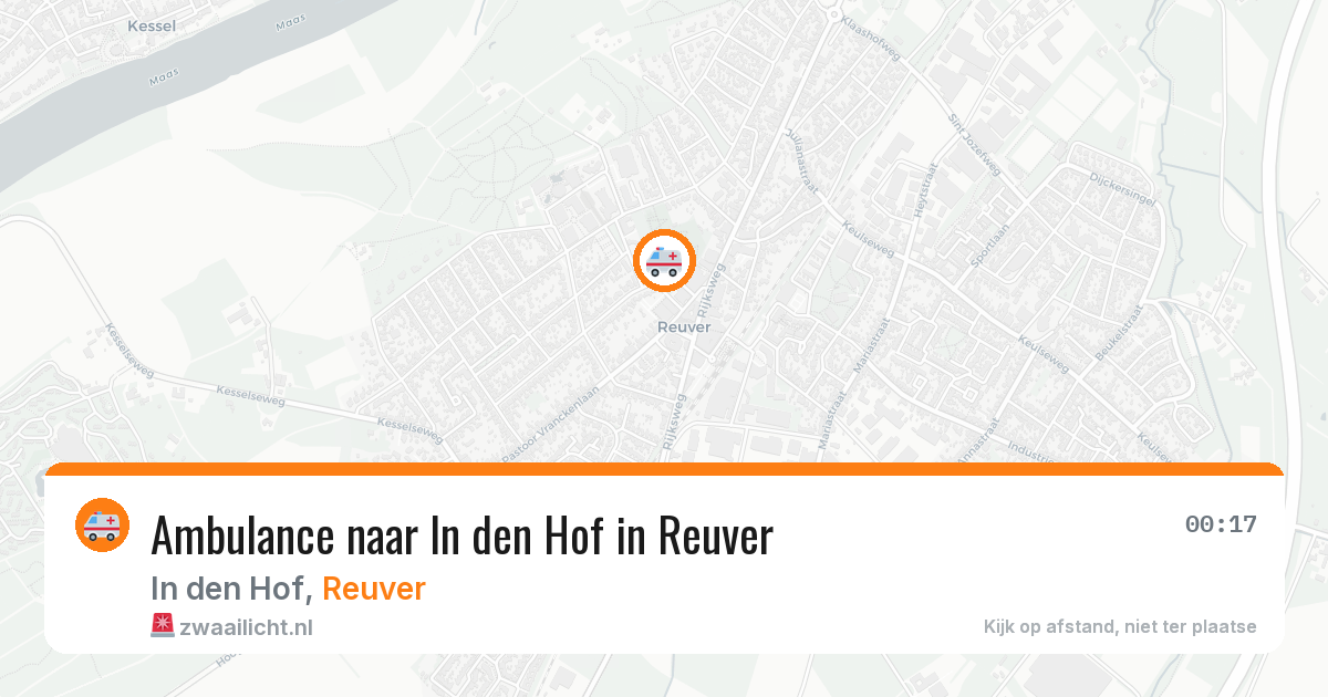 Ambulance naar In den Hof in Reuver — 1 aug 2026