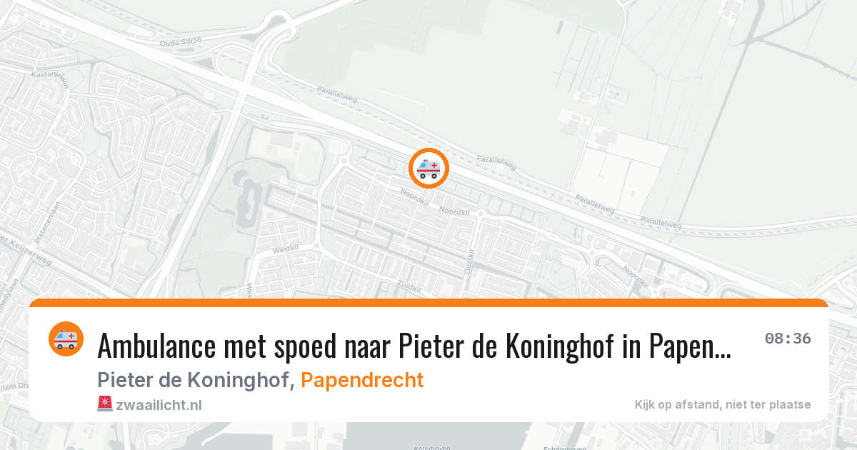 Ambulance met spoed naar Pieter de Koninghof in Papendrecht — 23 jun 2026