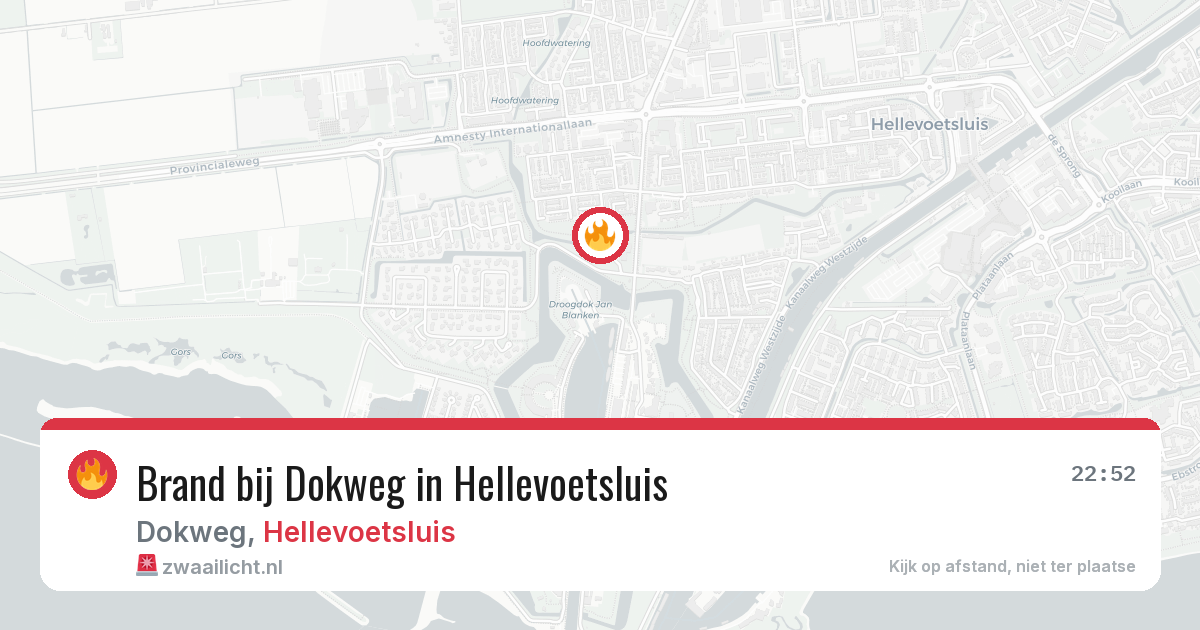 Brand bij Dokweg in Hellevoetsluis — 26 jun 2026