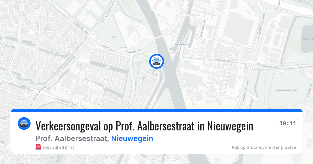 Verkeersongeval op Prof. Aalbersestraat in Nieuwegein — 1 aug 2026