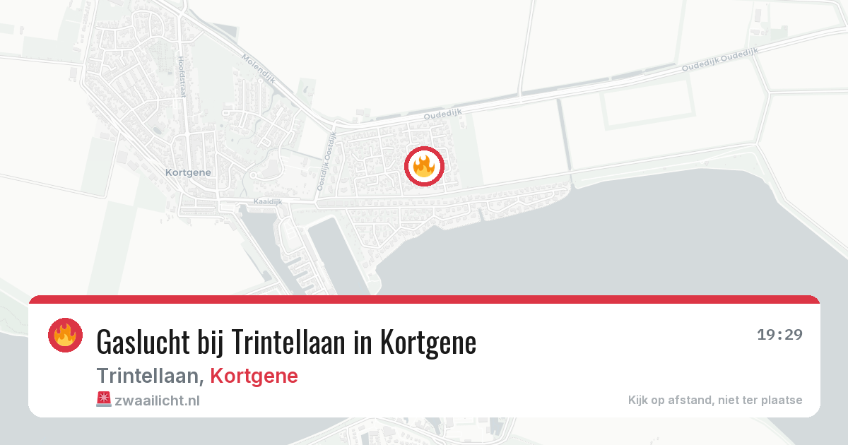 Gaslucht bij Trintellaan in Kortgene — 29 jun 2026