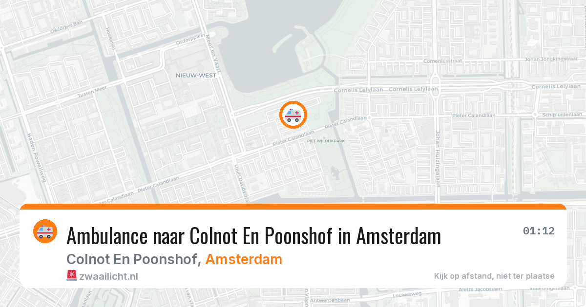 Ambulance naar Colnot En Poonshof in Amsterdam — 17 jul 2026