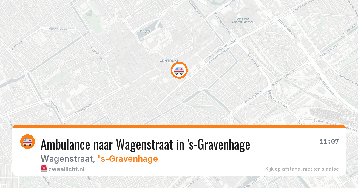 Ambulance naar Wagenstraat in 's-Gravenhage — 11 apr 2026