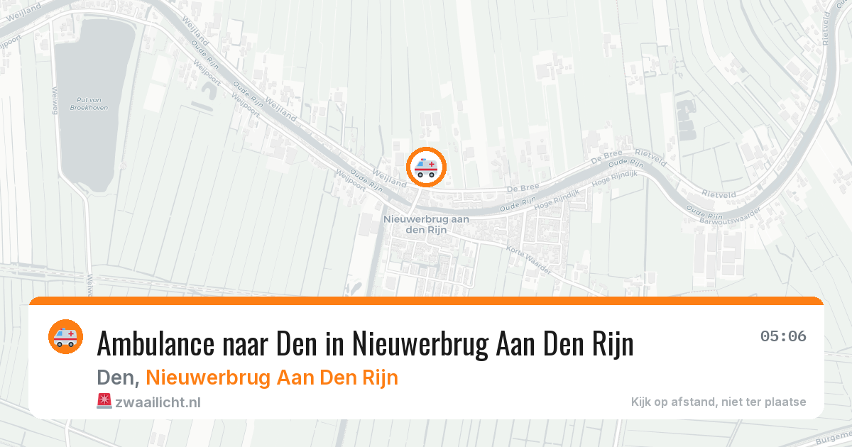 Ambulance naar Den in Nieuwerbrug Aan Den Rijn — 24 jun 2026
