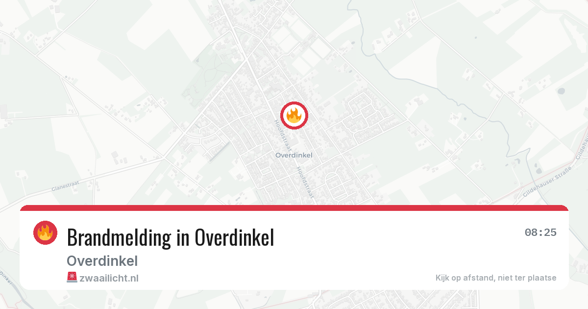 Brandmelding in Overdinkel — 13 jul 2026