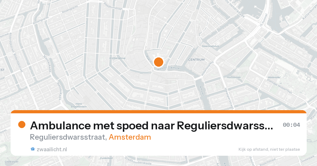 Ambulance met spoed naar Reguliersdwarsstraat in Amsterdam — 7 feb 2026