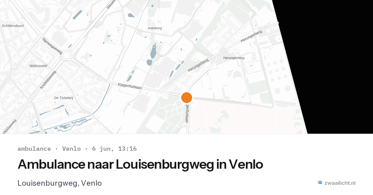 Ambulance naar Louisenburgweg in Venlo — 6 jun 2026