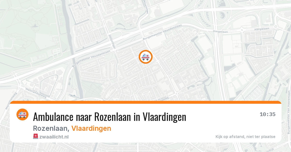 Ambulance naar Rozenlaan in Vlaardingen — 16 jul 2026