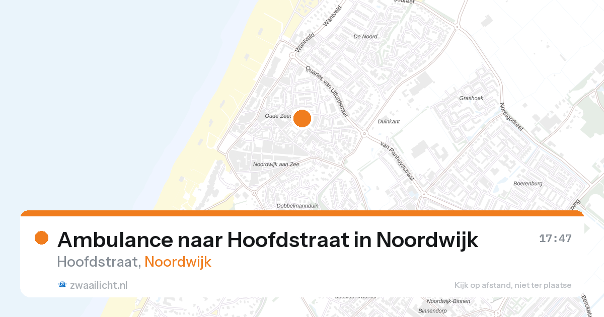 Ambulance naar Hoofdstraat in Noordwijk — 24 jul 2026