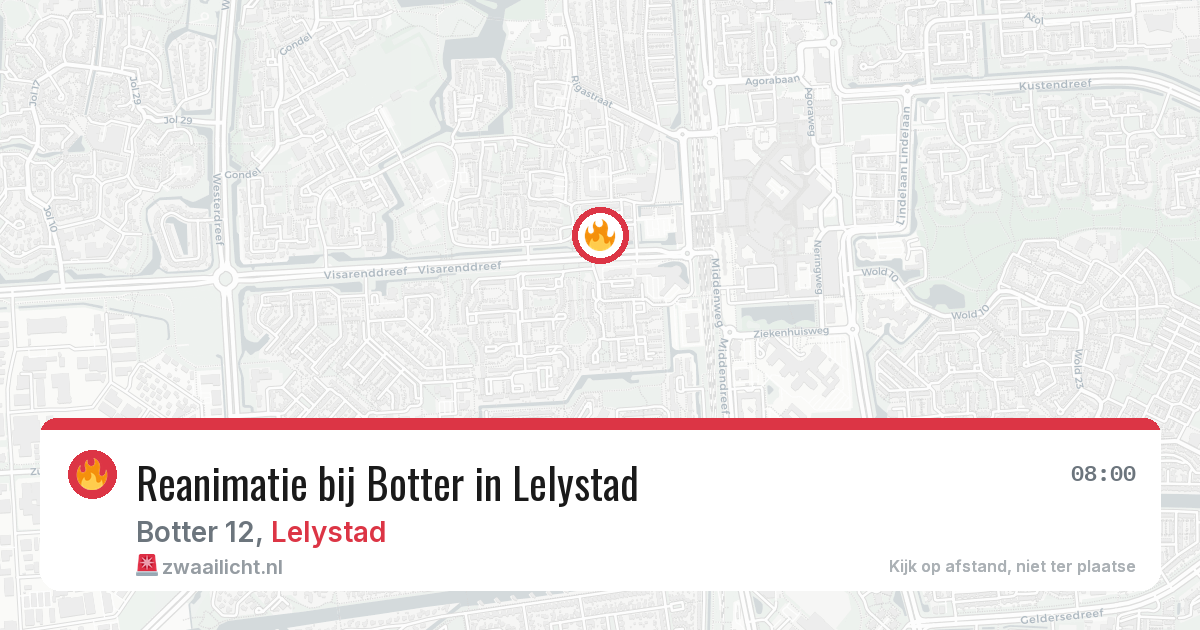 Reanimatie bij Botter in Lelystad — 19 mrt 2026