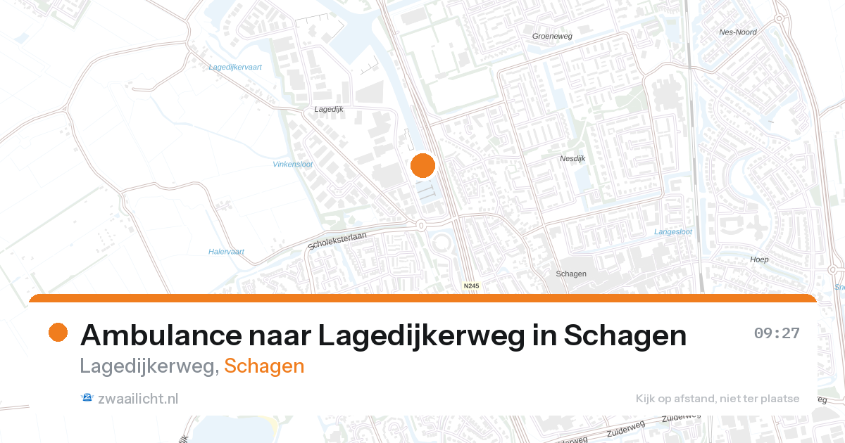 Ambulance naar Lagedijkerweg in Schagen — 10 jun 2026
