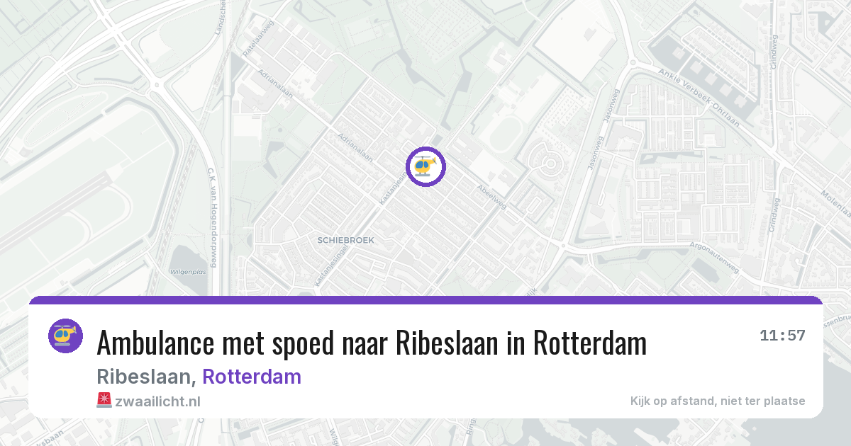 Ambulance met spoed naar Ribeslaan in Rotterdam — 8 jun 2026
