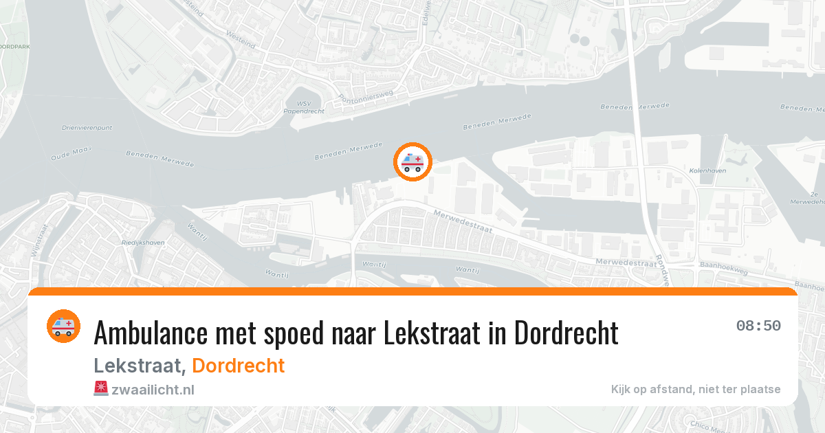 Ambulance met spoed naar Lekstraat in Dordrecht — 5 jul 2026