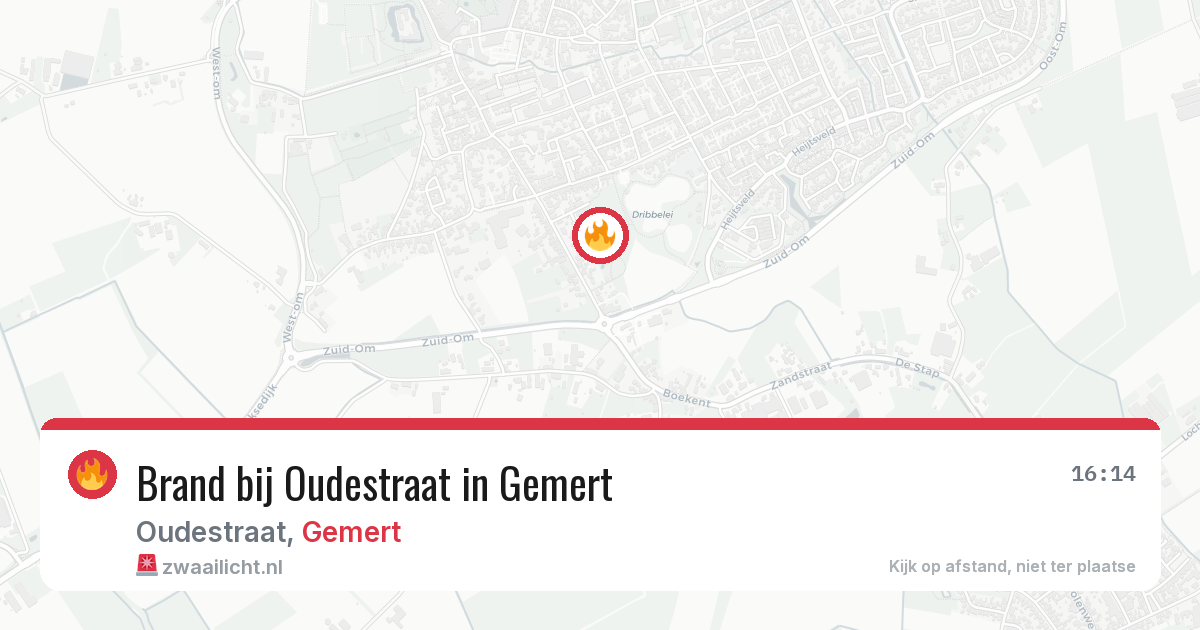 Brand bij Oudestraat in Gemert — 4 mrt 2026
