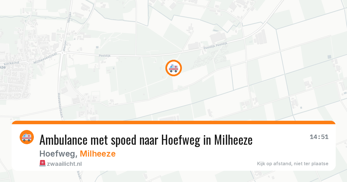 Ambulance met spoed naar Hoefweg in Milheeze — 20 jun 2026