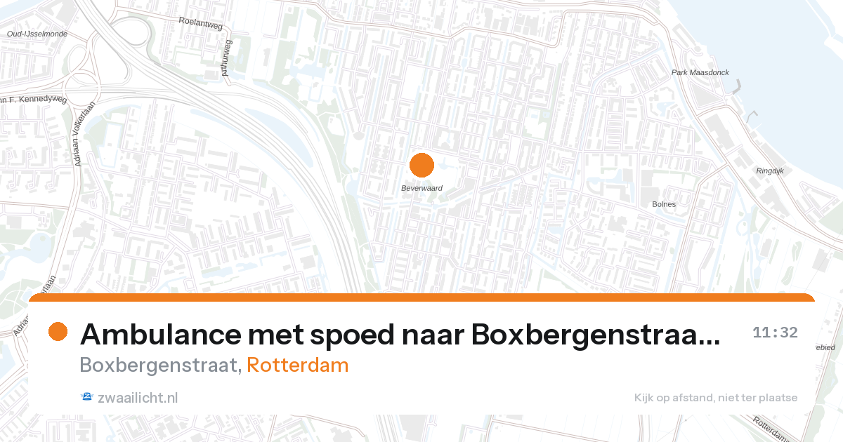 Ambulance met spoed naar Boxbergenstraat in Rotterdam — 27 aug 2026