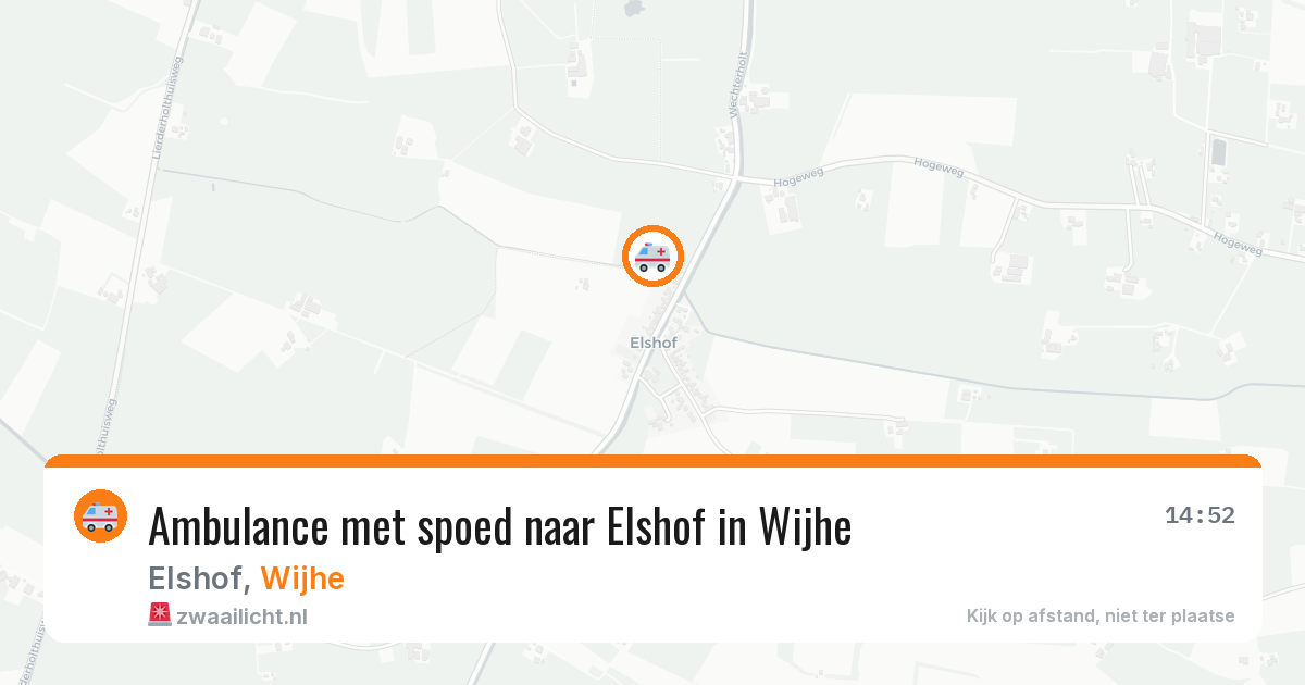 Ambulance met spoed naar Elshof in Wijhe — 16 apr 2026