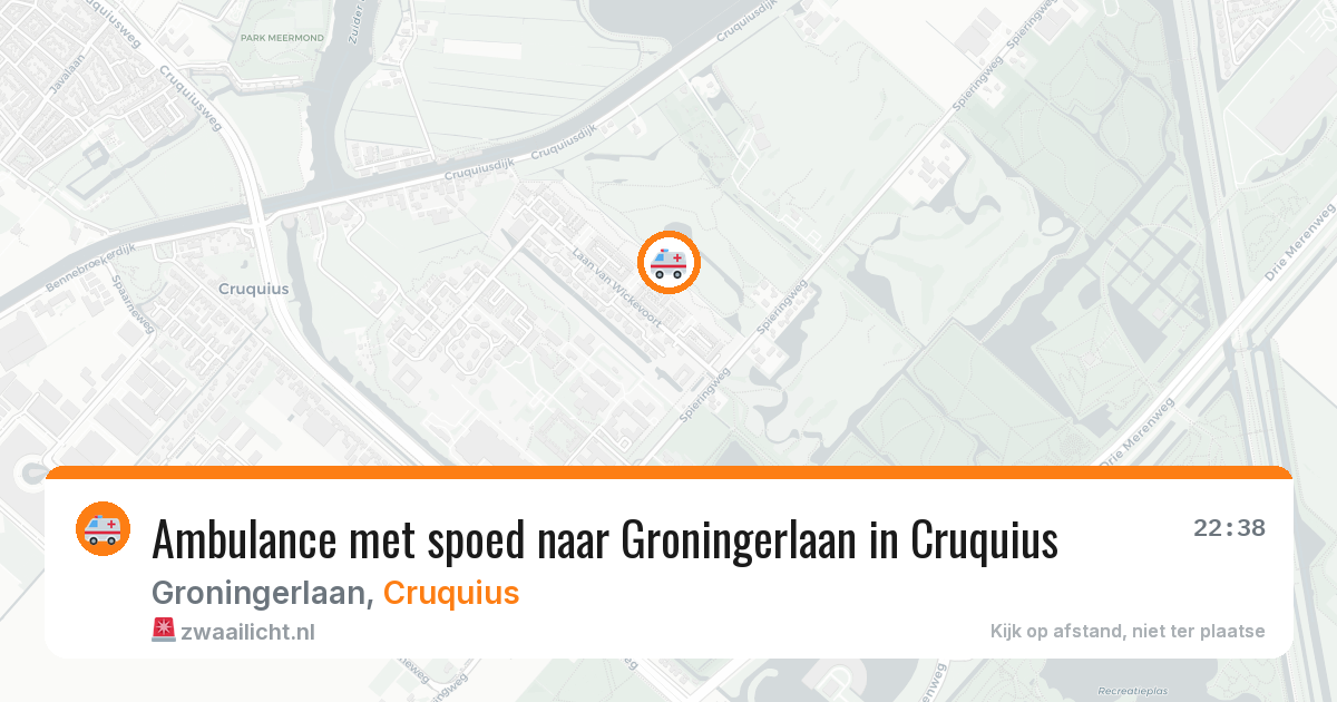 Ambulance met spoed naar Groningerlaan in Cruquius — 20 mei 2026