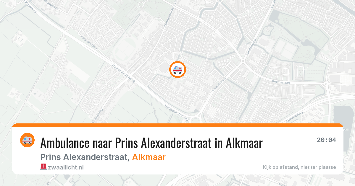 Ambulance naar Prins Alexanderstraat in Alkmaar — 9 jul 2026