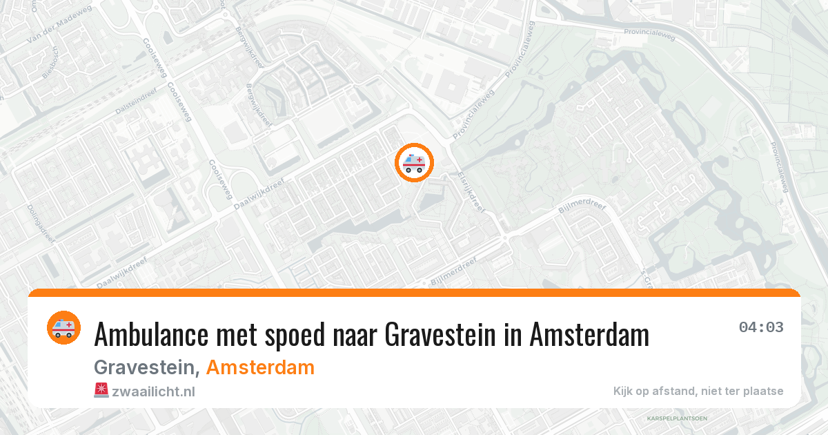 Ambulance met spoed naar Gravestein in Amsterdam — 1 apr 2026