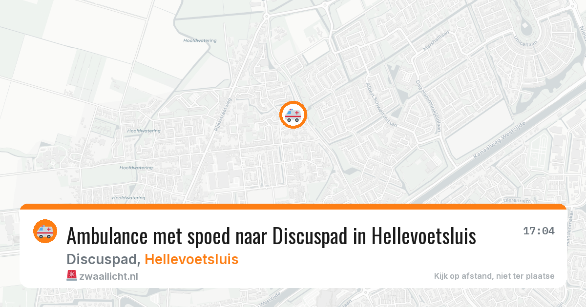 Ambulance met spoed naar Discuspad in Hellevoetsluis — 18 jun 2026