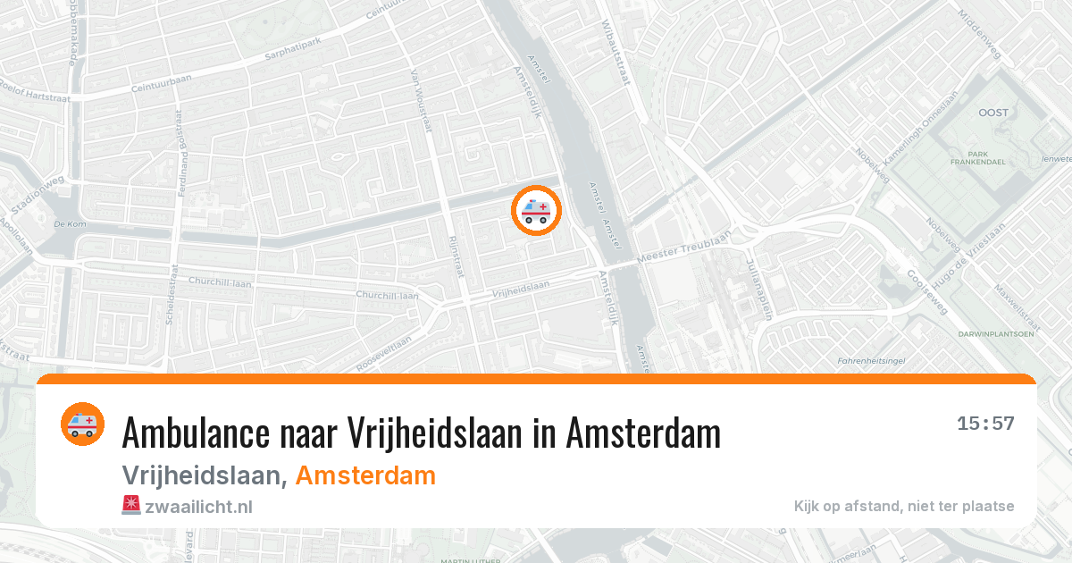 Ambulance naar Vrijheidslaan in Amsterdam — 3 aug 2026