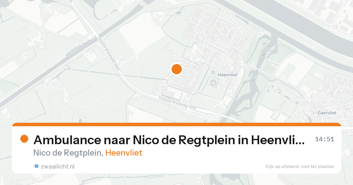 Ambulance naar Nico de Regtplein in Heenvliet — 17 aug 2026