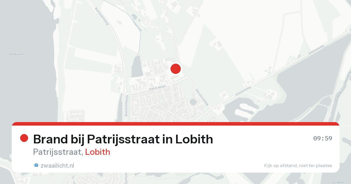 Brand bij Patrijsstraat in Lobith — 23 aug 2026